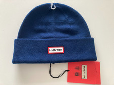 Image of Hunter PLAY ESSENTIAL -genuine Beanie navy hat unisex man woman NEW WITH TAGS