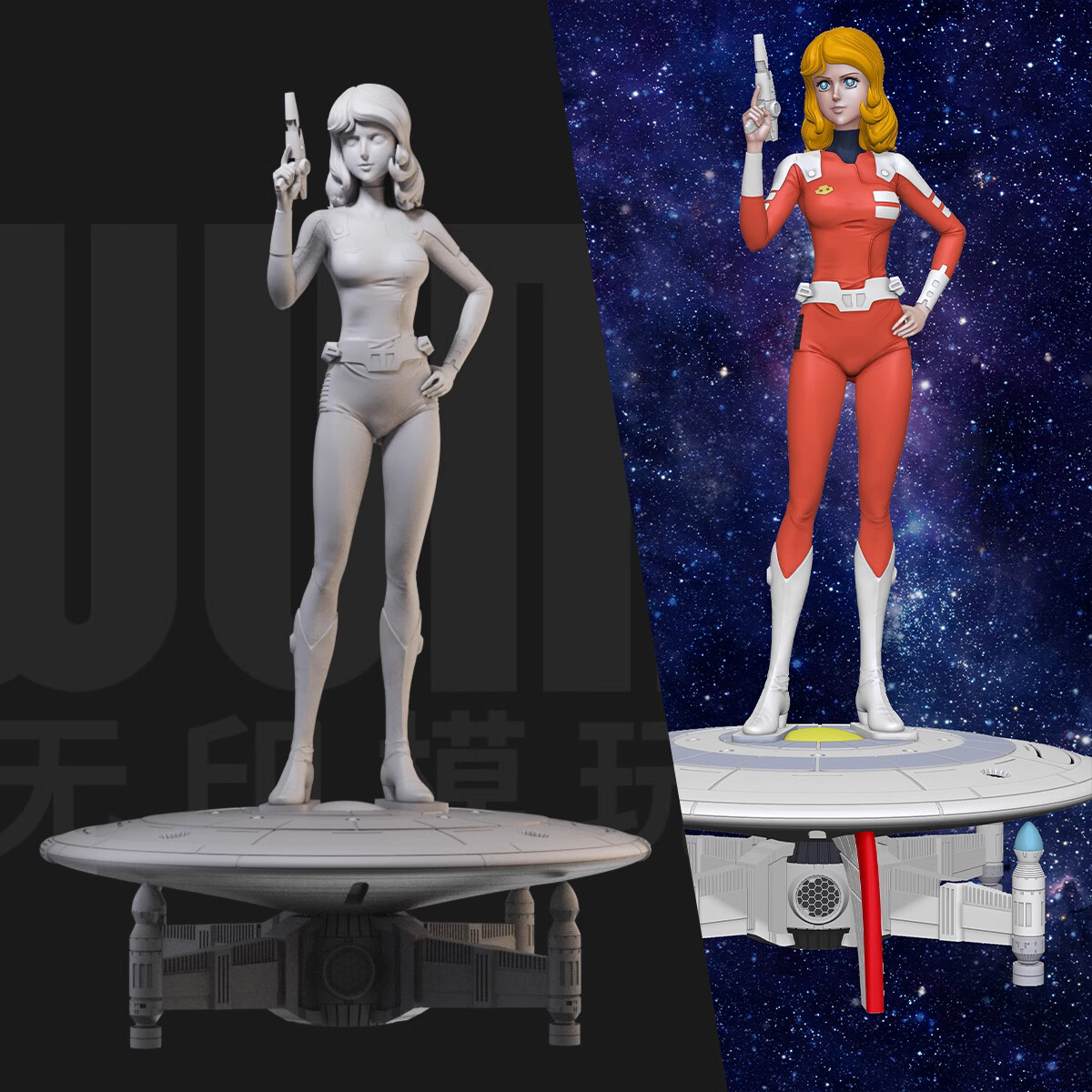 Joan Randall Captain Future Unassembled Unpainted 3D Printed Resin