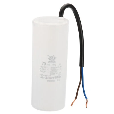 UXCELL CBB60 70uf 1Stk Laufen Kondensator AC450V 2 Drähte 50/60Hz Zylinder 125x48mm
