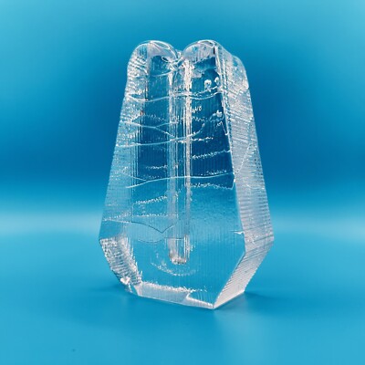 Blockglas Vase Knospe 60er Jahre 8 cm x 15 cm x 5 cm gekauft in Deutschland