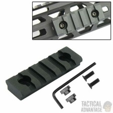 Aluminium 5 Slot M-LOK Handguard Rail Section 20mm x 55mm Weaver Picatinny MLOK