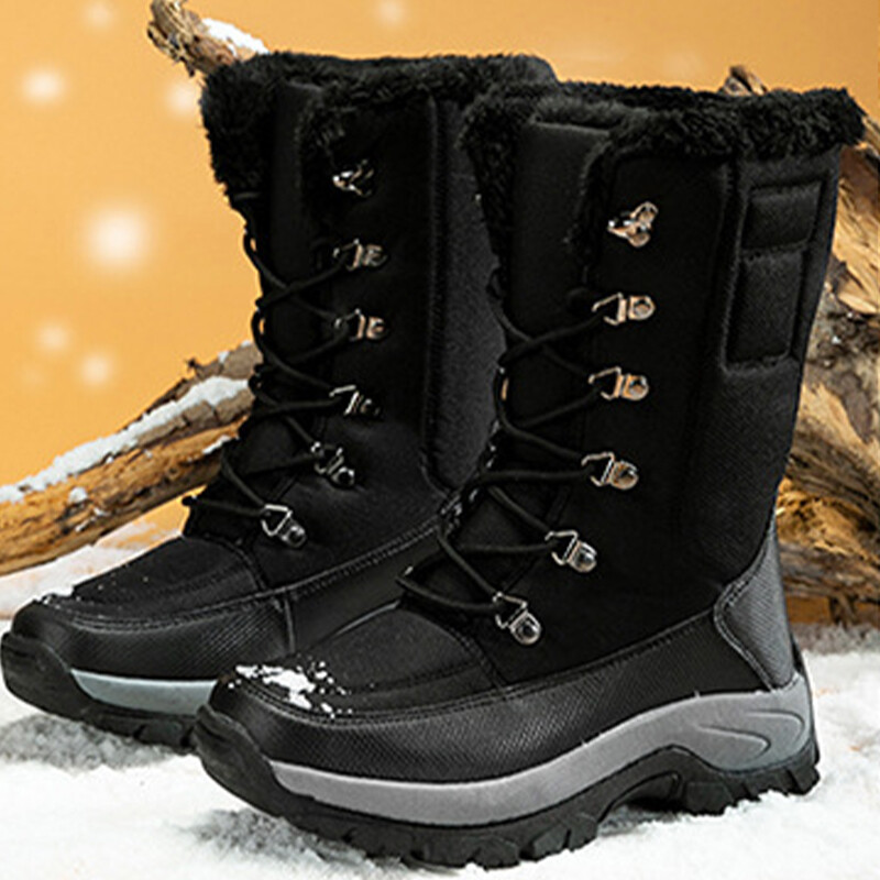 Womens Mid Calf Snow Boots Waterproof Winter Fur Lined Ladies Casual