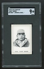 1950 Callahan HOF Charles Chief Bender Immortal Name SGC 9 MINT