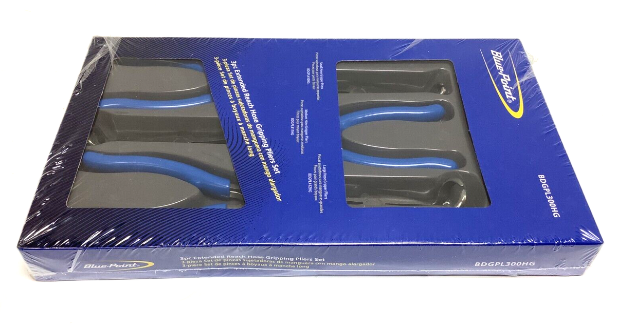 NEW Blue-Point BDGPL300HG 3-piece Extended reach Hose Grip Plier