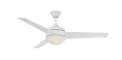 Concord 52'' Skylark Modern White Ceiling Fan w/ Light & Remote, White Finish 52S