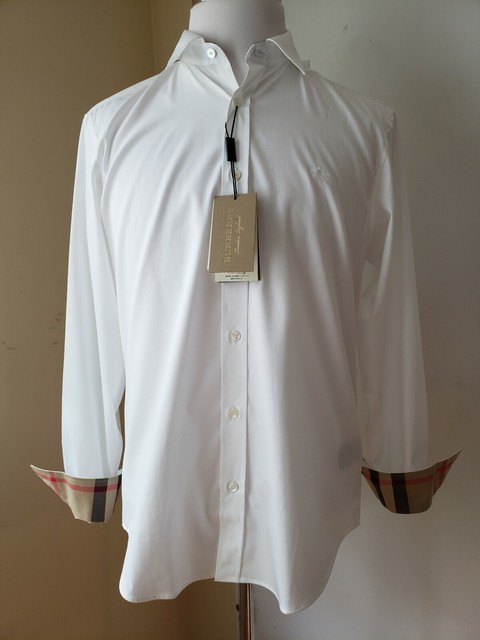 burberry stretch cotton poplin shirt
