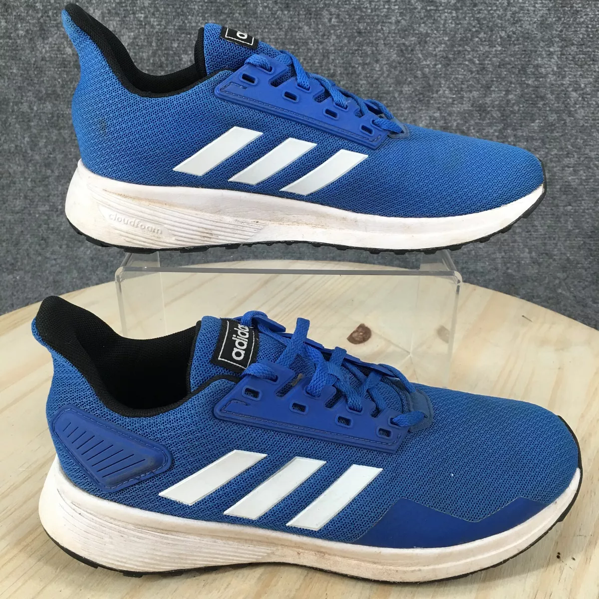 Adidas Mens 6 Duramo 9 Running Sneakers BB7060 Blue Mesh Lace Up | eBay