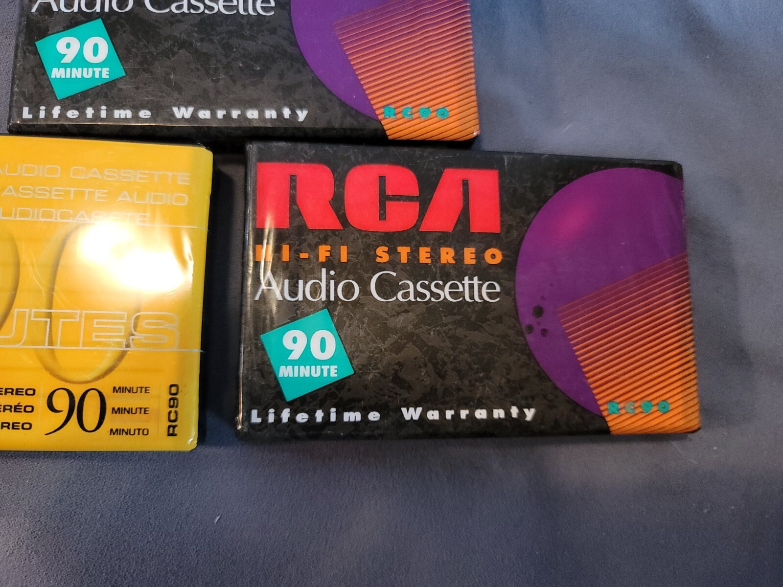 RCA 90 Minutes Blank Audio Cassette Tape RC90 New Sealed and unused Lot of 3 