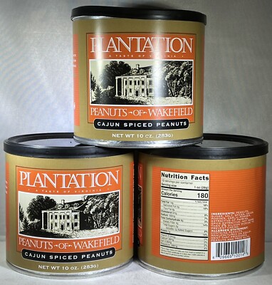 Plantation Cajun Peanuts of Virginia by Being Well Essentials 3 x 10oz