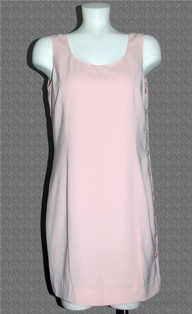 BLUSHE Dusty Pink 9-Button Side Lined Shift Sleeveless Zipper Shift Dress Wm's 8 | eBay BLUSHE Dusty Pink 9-Button Side Lined Shift Sleeveless Zipper Shift Dress Wm's 8 | eBay