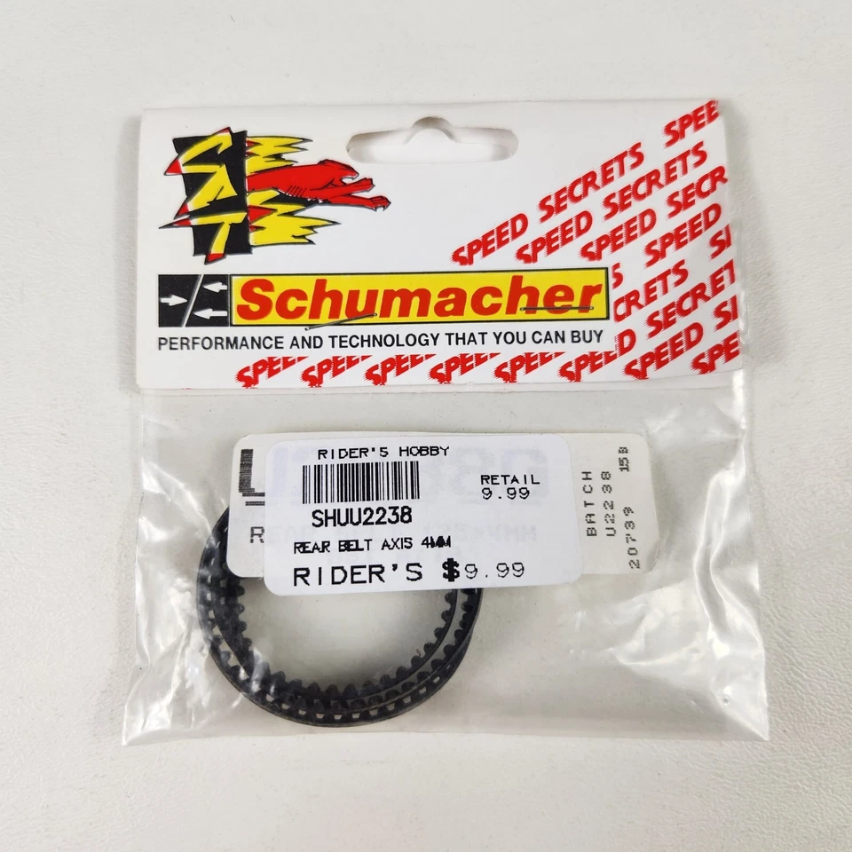 Schumacher U2238G Antriebsriemen hinten 125 mm x 4 mm für SST-Achse New Old Stock NOS