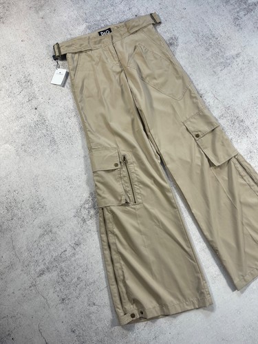 Dolce & Gabbana Vintage Archive Wide-Leg Cargo Pants Multipocket Y2k Trousers - Picture 2 of 15