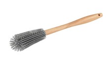 WENKO Silicone Dish Brush with Flexible Head Hollie 30 x 4.5 x cm, Grey