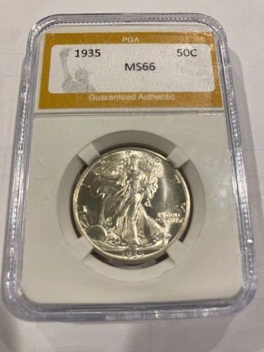 1935 Walking Liberty Silver Half Dollar MS66