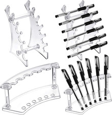 4 Pieces Pen Display Stand Acrylic Pen Holder Clear Pen Stand Rack Organizer Nai