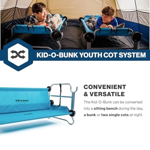 KID-O-BUNK DISC-O-BED YOUTH KID-O-BUNK 62x28 BUNK DOBRÁVEL DUPLO CAMPING - Imagem 3 de 4