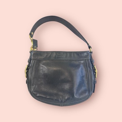 COACH Zoe Y2K Vintage Small Mini Hobo Shoulder Bag Purse Black