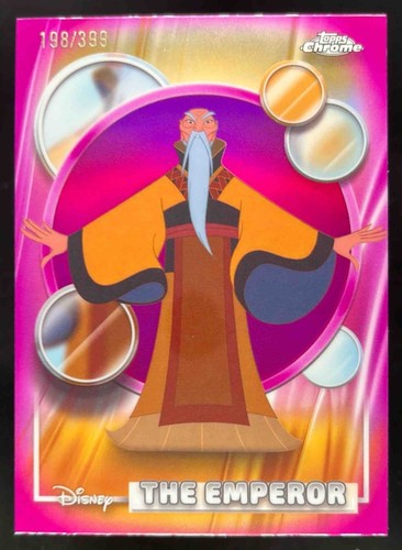 2026 Topps Chrome Disney The Emperor Magenta Refractor /399 #133 Mulan