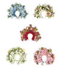 Large Floral Crown Hair Wreath Flower Headbands Bride Flower Crown Wedding