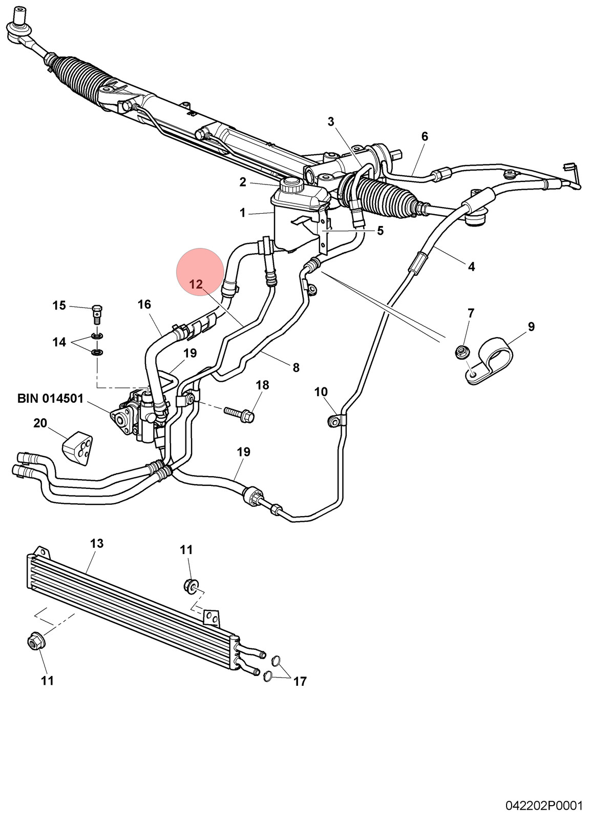 Bentley Continental Flying Spur 2009-2013 Power steering hose