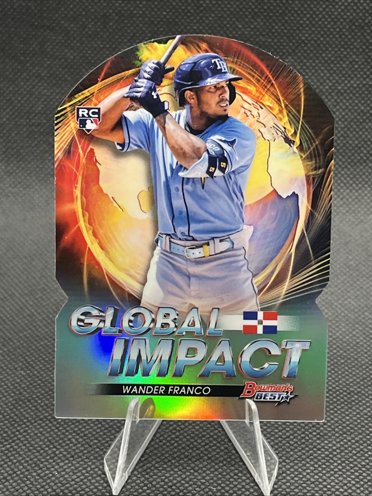 2022 Bowman’s Best Wander Franco Global Impact Die-Cut Refractor RC - GI-26 Rays