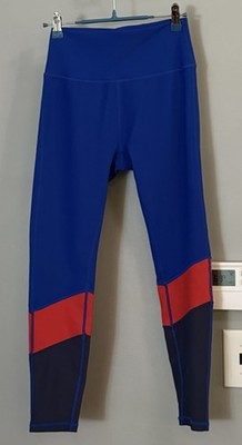WILO Pants Leggings High Rise Color Block Athletic Yoga Gym Stretch Medium