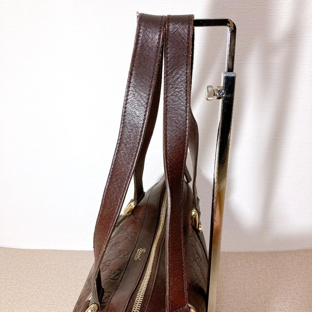 GUCCI Abby Leather Shoulder Bag Tote Brown Size 22cm x 31cm x 12cm VIN thumbnail 7