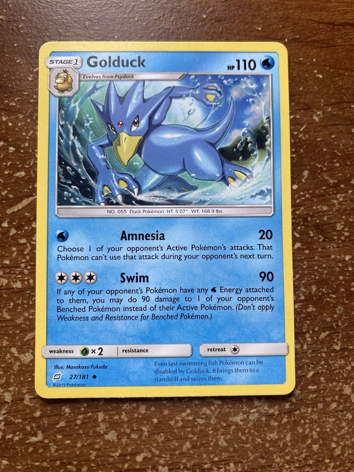 Golduck 27/181 - Sun & Moon Team Up - Uncommon Pokemon Card - NM/LP