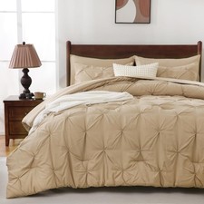  Joy Queen Comforter Set, 7-Piece Bed in a Bag, Pintuck Bedding Sets for All ...