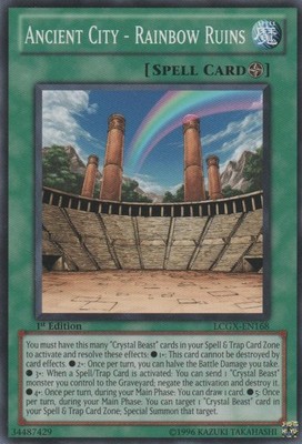 1 x Ancient City - Rainbow Ruins - LCGX-EN168 - Common - 1st Edition Near Mint,