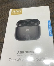 Ausounds Au Frequency True Wireless Earbuds ANC Black Bluetooth Earbuds NEW
