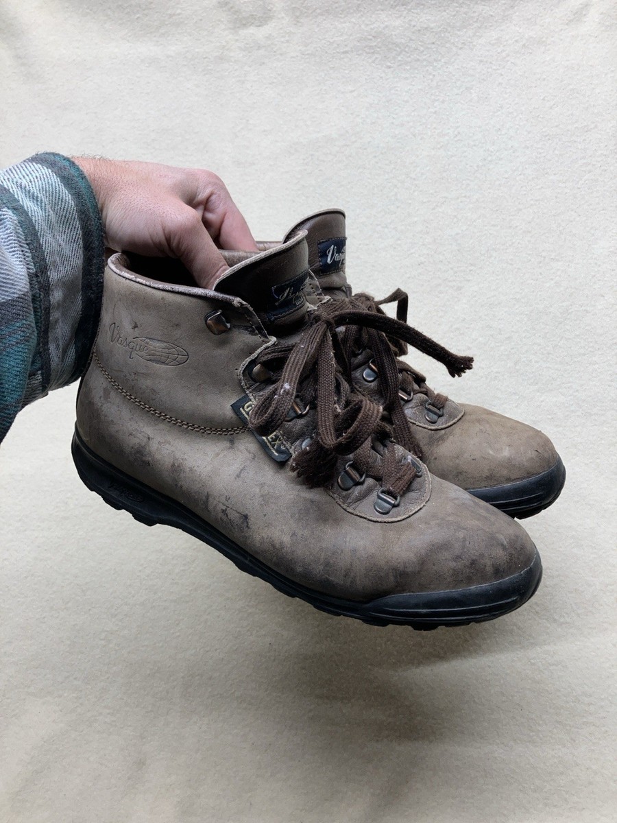 Vasque Sundowner Brown Leather Hiking Boots Mens Size 9 M 