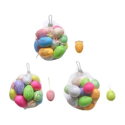 DIY Plastic Easter Egg Kit 20 Pcs Handmade Color Painted Eggs Supplies