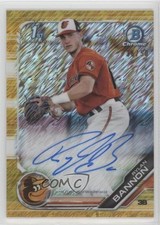 2019 Bowman Chrome Prospect Gold Shimmer Refractor 36/50 Rylan Bannon Auto 13iq