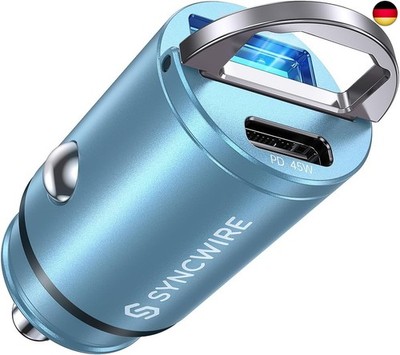 SYNCWIRE 90W Zigarettenanzünder USB C & USB Auto Adapter [PD 45W & QC 