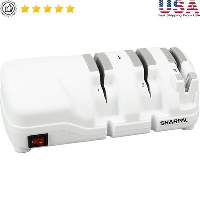 Electric Knife Sharpener 3 Stage Dual Blade Sharpening Noise-Free Convenient Use