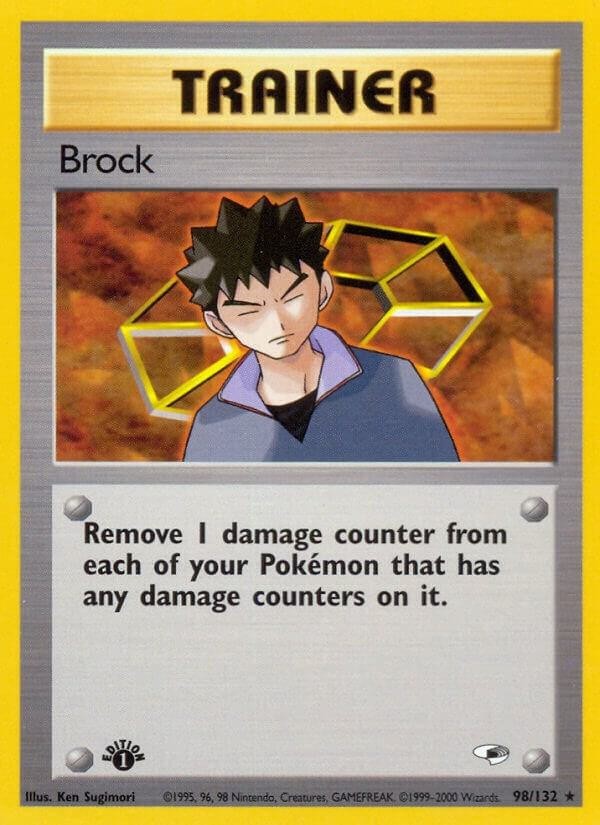 Brock (98) 1st Edition Rare Gym Heroes 098/132 NM