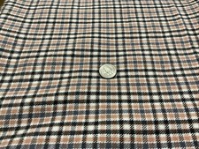 Woven Plaid Fabric 3 Yards Peach/Gray /White