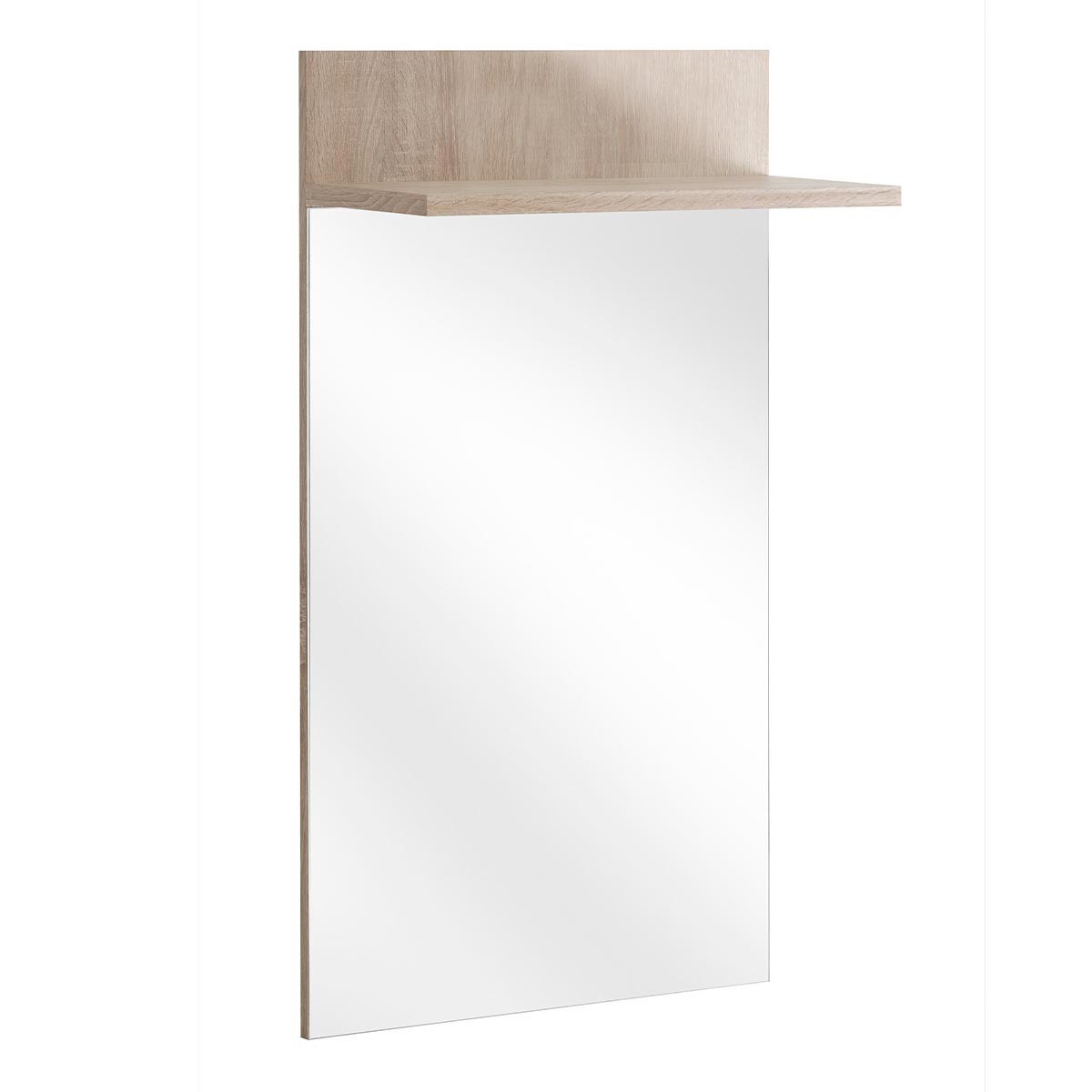 Miroir mural Armario chêne 107cm pour agrandir un couloir sombre