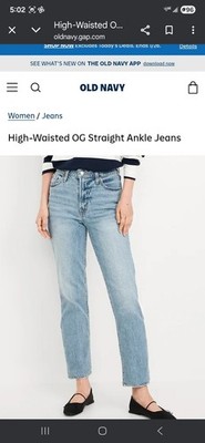 Old Navy Womens Jeans Size 10 OG Straight Secret Smooth Pockets Light Wash