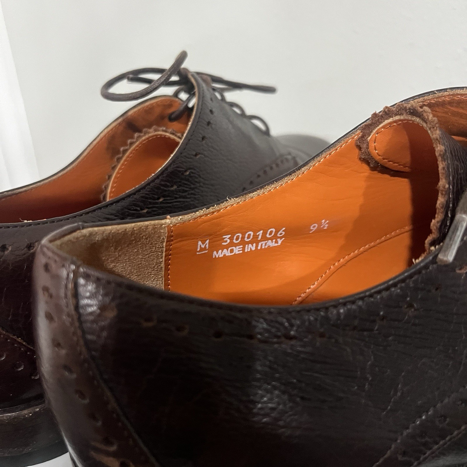 SAOLA Oxford Martin Dingman uomo 9 5 Made in Italy pelle marrone punta cappuccio