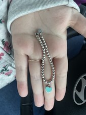 Authentic Tiffany & Co. Return to Tiffany Bracelet Sterling Silver 925 Turquoise