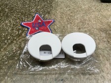 2pcs 2 Inch Desk Wire Cord Cable Grommets Hole Cover for Office PC White-2Pcs
