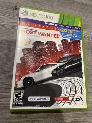 Need for Speed Most Wanted (Xbox 360) - Bonus Walmart Edition - No Manual