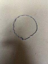 Singapore Ankle Bracelet 8.5” inch Long Silver  Toned Anklet