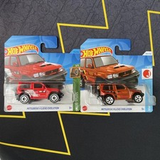 Both Hot Wheels Mitsubishi Pajero Evolution 8/10  169/250 And 3/5  175/250