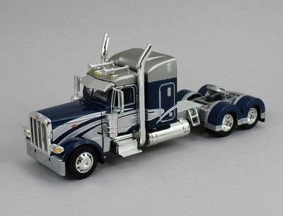 DCP 1:64 *DARK BLUE & SILVER* Peterbilt 389 48'' Midroof Semi Truck *NIB*