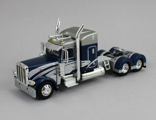DCP 1:64 *DARK BLUE & SILVER* Peterbilt 389 48" Midroof Semi Truck *NIB*