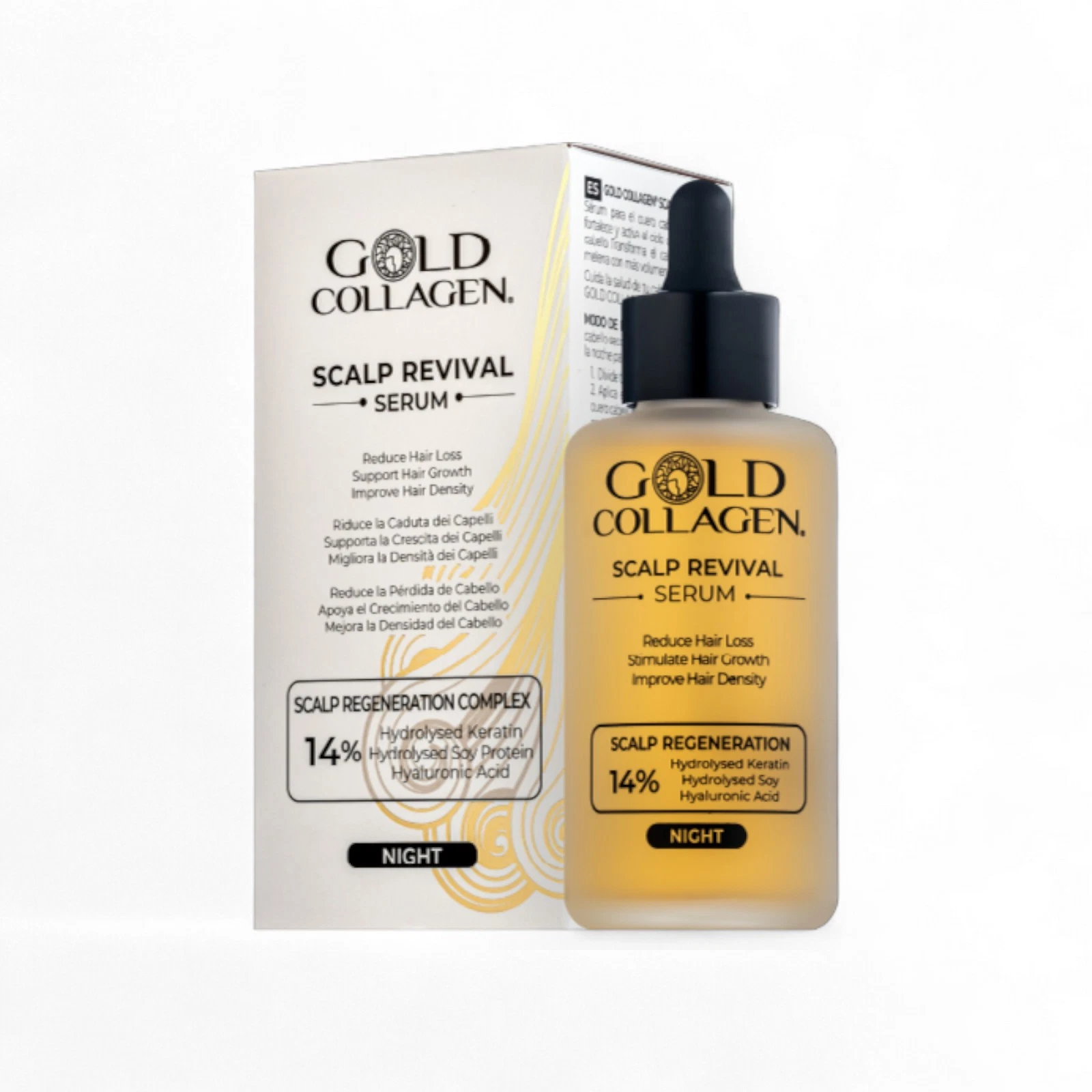 Gold Collagen Scalp Revival Serum Anti-Hair Loss And Stimulates Regrowth 100ml