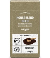 House Blend Medium Roast Ground Coffee 250g 100% Arabica Strength 3 43.96 per kilo